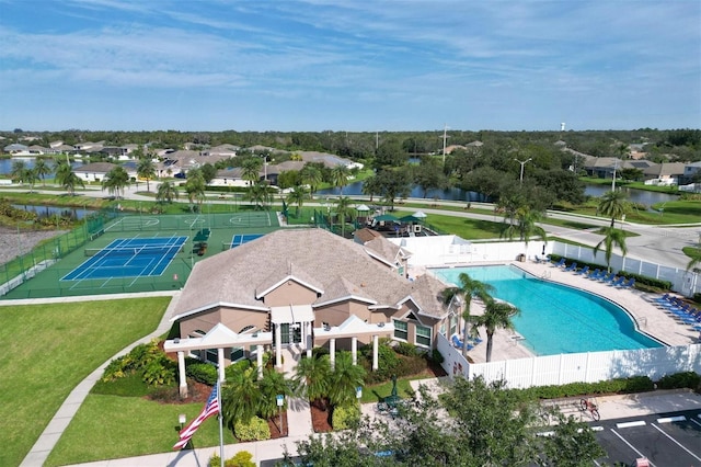 4127 Middle River Ter, Ellenton, FL 34222 - aerial view of a nearby body of water and a pool area