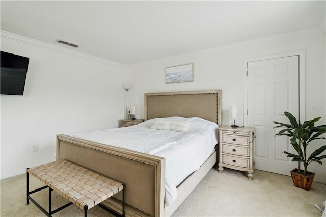 731 116th Ct NE, Bradenton, FL 34212 - bedroom featuring light colored carpet and ornamental molding
