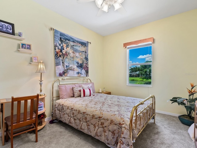 280 Dahlia Ct, Bradenton, FL 34212 - bedroom with carpet floors and ceiling fan