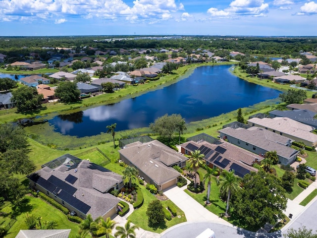 280 Dahlia Ct, Bradenton, FL 34212 - aerial perspective of suburban area featuring a large body of water