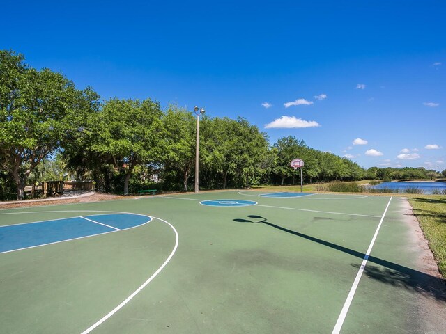 280 Dahlia Ct, Bradenton, FL 34212 - view of sport court featuring community basketball court and a water view