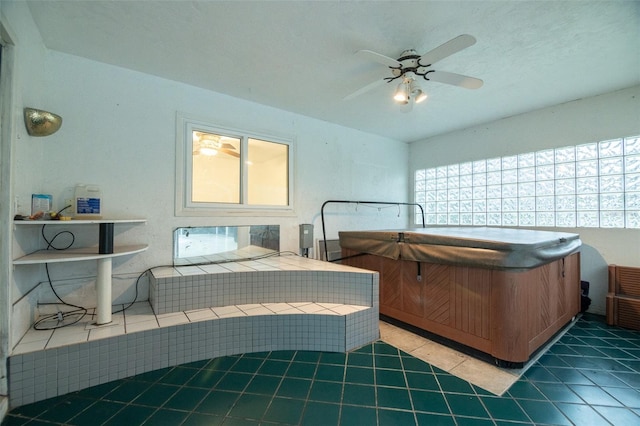 1208 Francis Ave, Sarasota, FL 34232 - bathroom featuring a ceiling fan and tile patterned floors