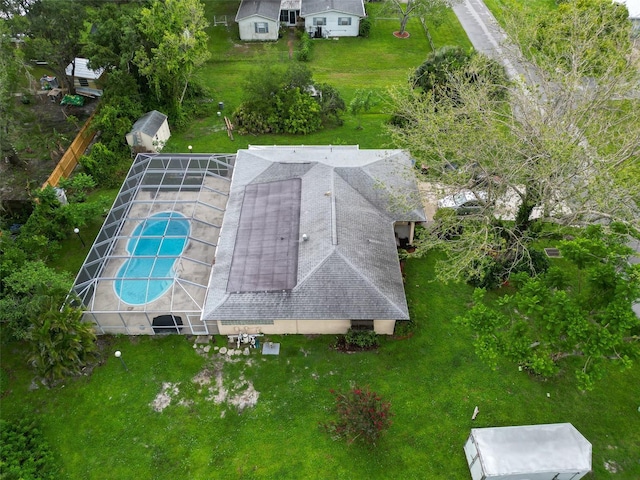 1208 Francis Ave, Sarasota, FL 34232 - aerial view of property and surrounding area featuring a pool area