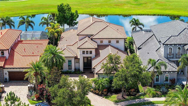 7638 Windy Hill Cv, Bradenton, FL 34202 - aerial perspective of suburban area featuring a nearby body of water and a golf club