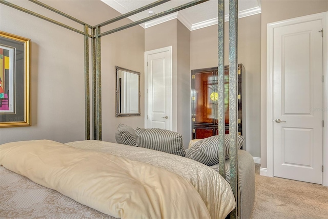 7638 Windy Hill Cv, Bradenton, FL 34202 - carpeted bedroom featuring ornamental molding and baseboards
