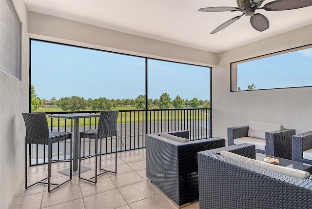 7638 Windy Hill Cv, Bradenton, FL 34202 - patio / terrace featuring ceiling fan and outdoor lounge area