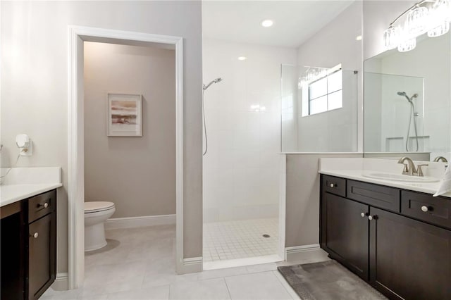 4044 Wisdom Trl, Land O Lakes, FL 34638 - full bath with vanity, a walk in shower, and tile patterned flooring