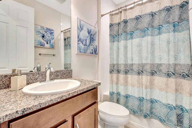 9215 Isabella Cir, Parrish, FL 34219 - bathroom featuring shower / bath combination with curtain and vanity