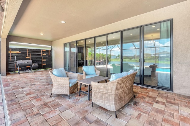 9215 Isabella Cir, Parrish, FL 34219 - view of patio featuring a water view