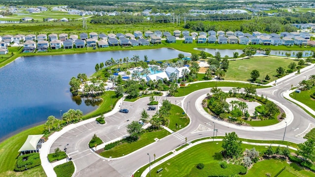 9215 Isabella Cir, Parrish, FL 34219 - aerial view of residential area featuring a nearby body of water