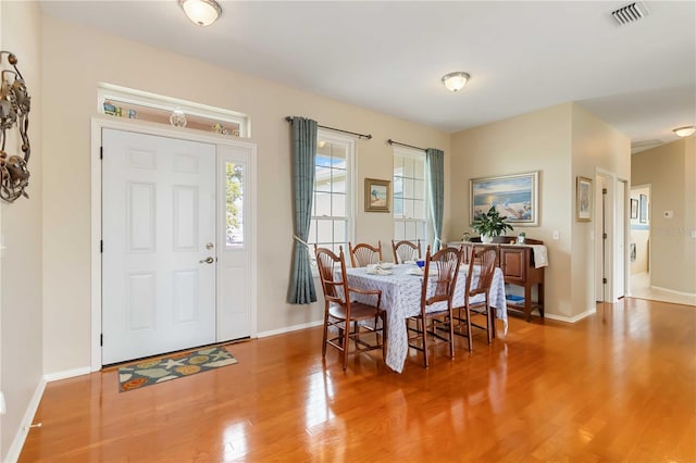 9410 71st Ave E, Palmetto, FL 34221 - dining area with wood finished floors