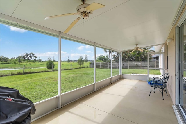 9410 71st Ave E, Palmetto, FL 34221 - sunroom featuring ceiling fan and healthy amount of natural light