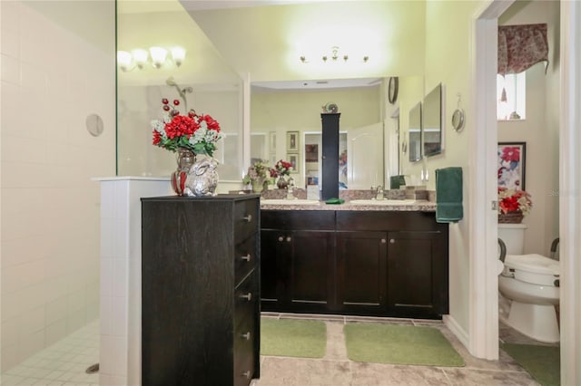 2819 47th St E, Palmetto, FL 34221 - full bath with vanity, a walk in shower, and tile patterned flooring