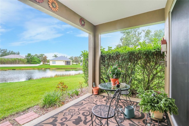 2819 47th St E, Palmetto, FL 34221 - view of patio with a water view