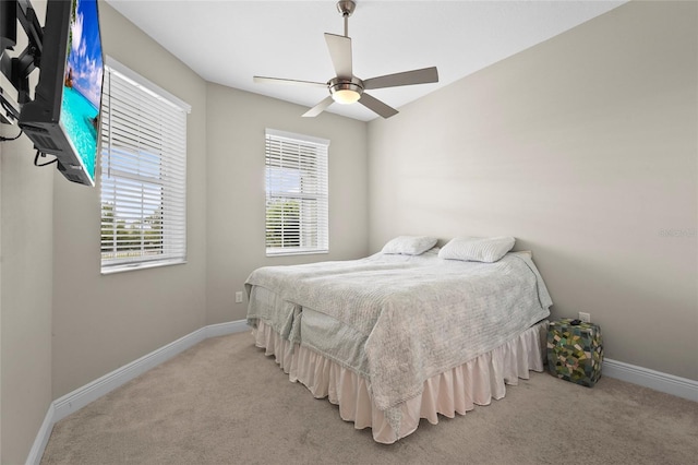 18050 Wooden Skiff Ct, Nokomis, FL 34275 - bedroom with carpet and ceiling fan