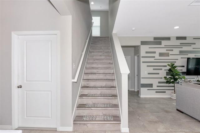 5134 Jackel Chase Dr, Wimauma, FL 33598 - stairs with baseboards and recessed lighting