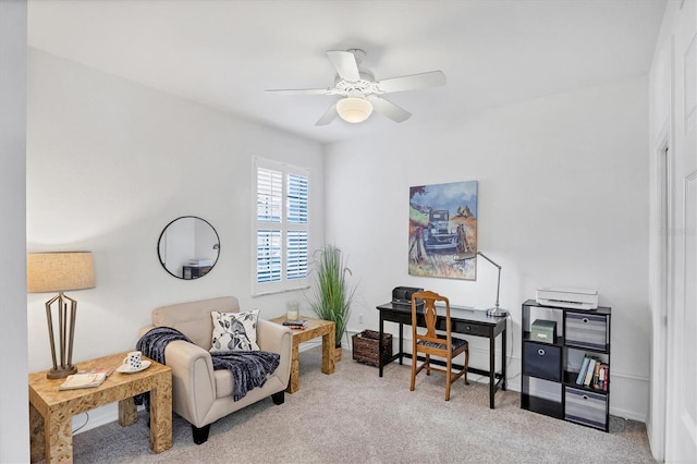 8335 Glenrose Way Unit 1513, Sarasota, FL 34238 - carpeted office space with a ceiling fan