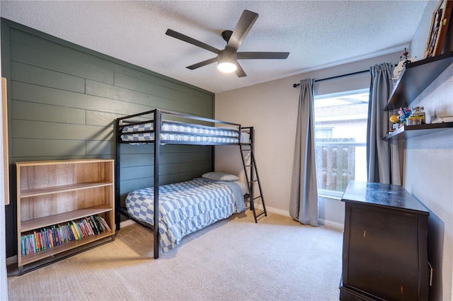4204 Malickson Dr, Parrish, FL 34219 - carpeted bedroom featuring a textured ceiling and a ceiling fan