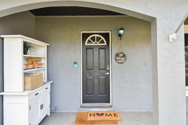 303 45th St W, Bradenton, FL 34209 - entrance to property with stucco siding