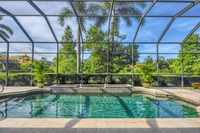 13818 Milan Ter, Lakewood Ranch, FL 34202 - view of pool with a pool with connected hot tub and a lanai