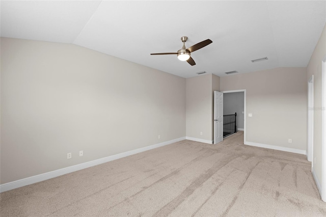 5174 78th St Cir E, Bradenton, FL 34203 - empty room with ceiling fan, light colored carpet, and lofted ceiling