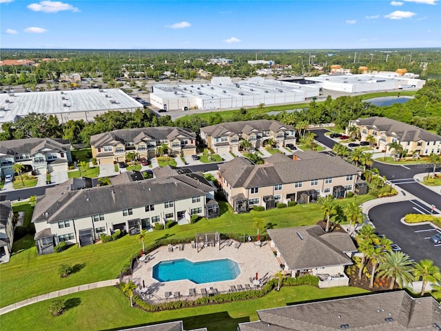 5174 78th St Cir E, Bradenton, FL 34203 - aerial view of residential area with a pool