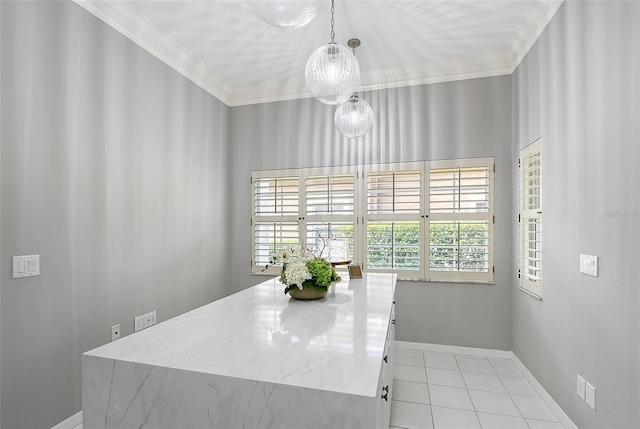 7868 Chick Evans Pl, Sarasota, FL 34240 - tiled dining area with ornamental molding