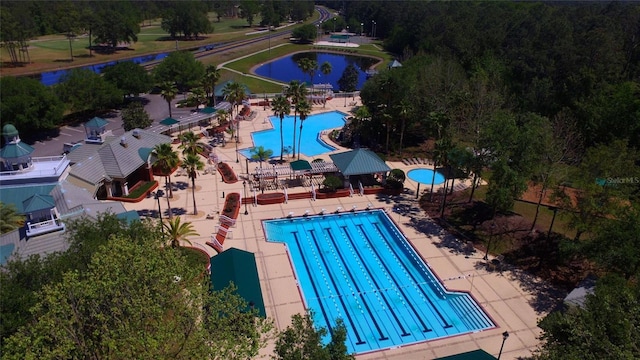 572 Sparrow Branch Cir, Saint Johns, FL 32259 - community pool featuring a water view and a patio