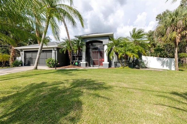 5242 Abdella Ln, North Port, FL 34291 - view of front of property with concrete driveway and an attached garage