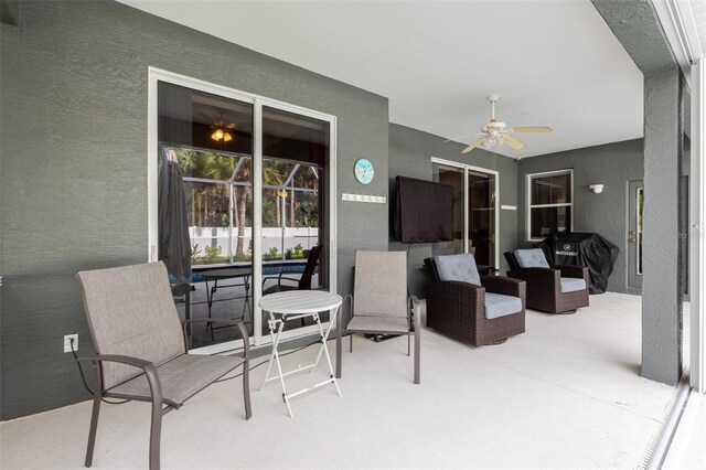 5242 Abdella Ln, North Port, FL 34291 - view of patio / terrace featuring ceiling fan