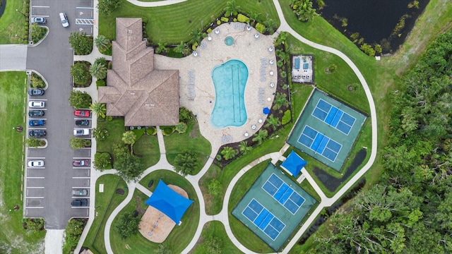 12215 Goldenrod Ave, Bradenton, FL 34212 - aerial view of property and surrounding area with a pool