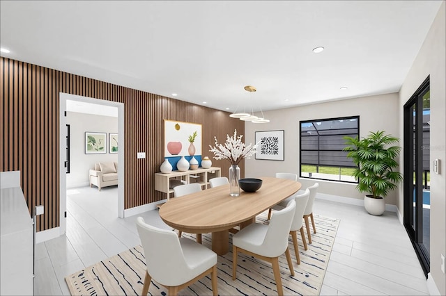 3136 Webber St, Sarasota, FL 34239 - dining area featuring recessed lighting and a chandelier