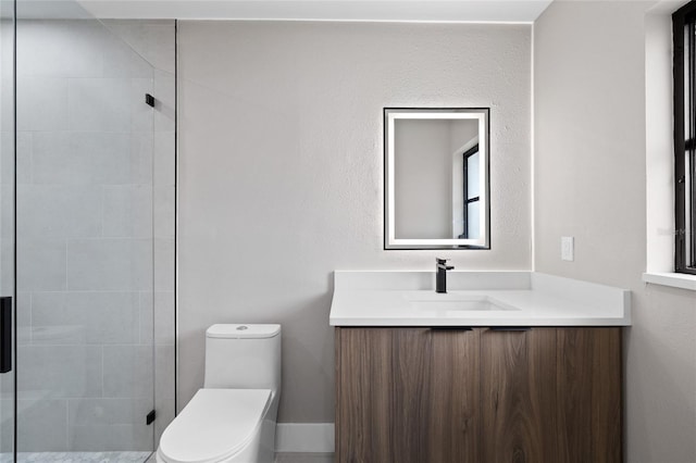 3136 Webber St, Sarasota, FL 34239 - bathroom featuring vanity and tiled shower