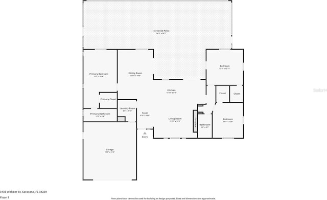 3136 Webber St, Sarasota, FL 34239 - view of floor plan / room layout