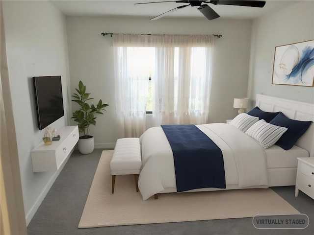 515 30th Ave W Unit H401, Bradenton, FL 34205 - bedroom featuring multiple windows, ceiling fan, and carpet floors