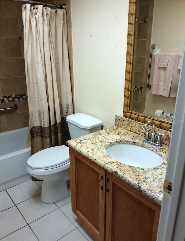 515 30th Ave W Unit H401, Bradenton, FL 34205 - full bathroom with vanity, tile patterned flooring, and shower / bath combo