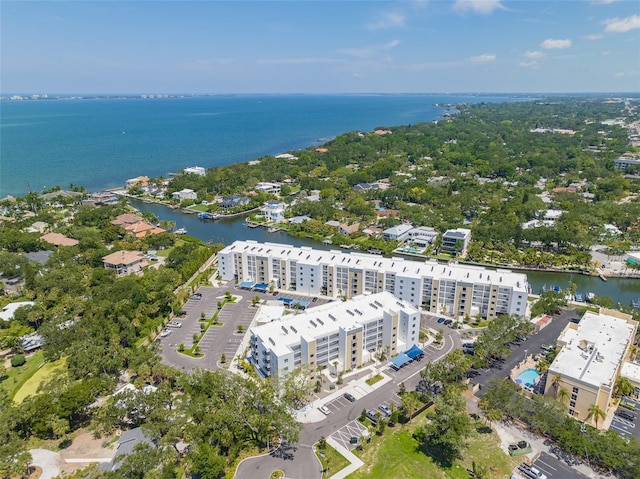 1709 N Tamiami Trl Unit A313, Sarasota, FL 34234 - drone / aerial view of apartment complex / building and a large body of water