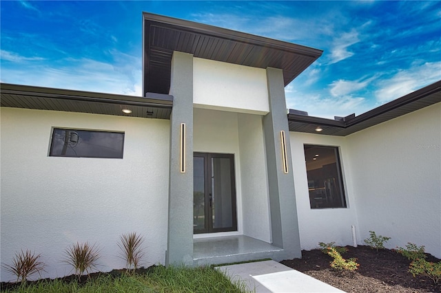 366 Fordham Rd, Venice, FL 34293 - entrance to property with stucco siding