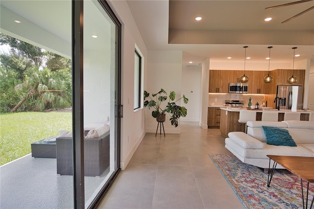 366 Fordham Rd, Venice, FL 34293 - living room featuring recessed lighting and baseboards