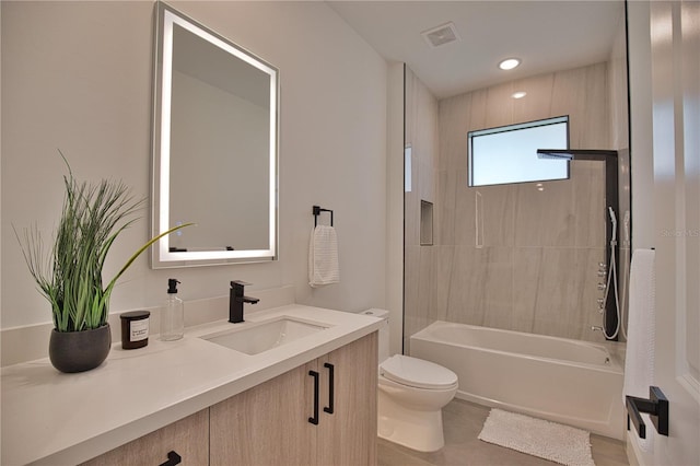 366 Fordham Rd, Venice, FL 34293 - full bathroom with vanity, bathing tub / shower combination, and tile patterned flooring