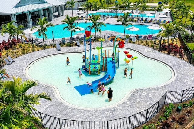 15160 Lyla Ter, Bradenton, FL 34211 - view of play area featuring a water play area and a community pool