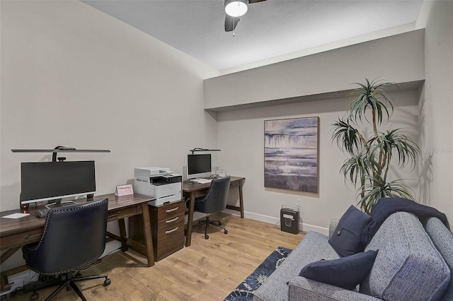 5240 Hyland Hills Ave Unit 1425, Sarasota, FL 34241 - office space with light wood finished floors and a ceiling fan