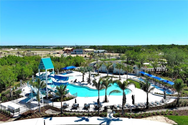 9144 Royal River Cir, Parrish, FL 34219 - aerial view of a pool area