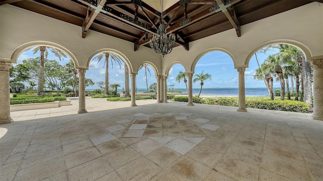 4423 Bay Shore Rd, Sarasota, FL 34234 - view of patio / terrace featuring a water view