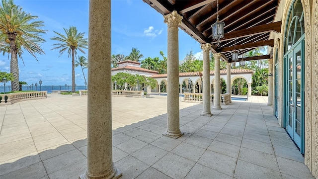4423 Bay Shore Rd, Sarasota, FL 34234 - view of patio / terrace featuring an outdoor pool