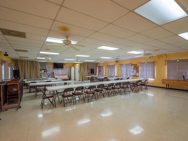 2423 Flamingo Blvd Unit K29, Bradenton, FL 34207 - kitchen with ceiling fan and a paneled ceiling