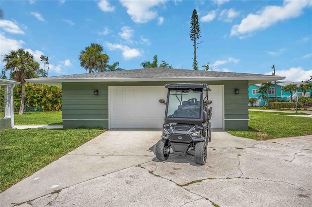 311 Island Cir, Sarasota, FL 34242 - detached garage with concrete driveway