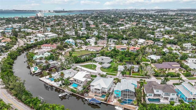 311 Island Cir, Sarasota, FL 34242 - aerial view of residential area featuring a nearby body of water