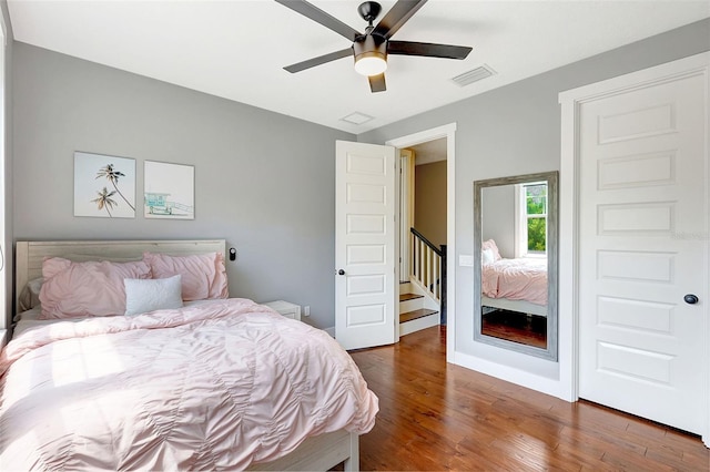 1906 143rd Ct E, Bradenton, FL 34212 - bedroom featuring wood finished floors and a ceiling fan