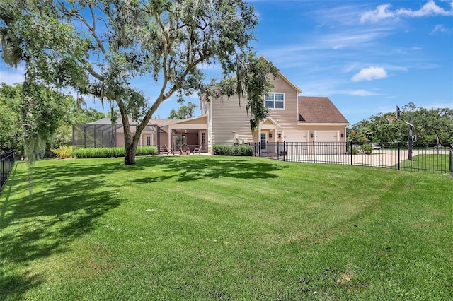 1906 143rd Ct E, Bradenton, FL 34212 - fenced yard featuring a garage